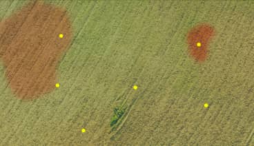 Pontos de amostragem